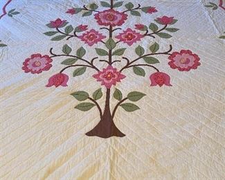 Vintage Hand Embroidered Bed Cover
