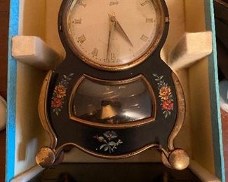 Vintage Schatz Shelf Clock. Original Box. Directions. Key