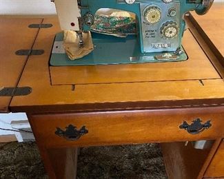 Vintage Viconto Sewing Machine with Cabinet