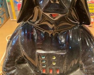 Vintage Ceramic Darth Vader Light