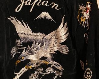 Vintage Velvet Jacket. Hand Embroidered Japan. This Jacket is Reversible. 