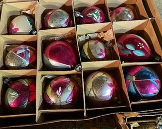 Vintage Glass Ornaments/Box