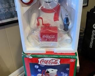 Coke a Cola  Bubble blowing bear . 