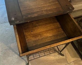 open top end table