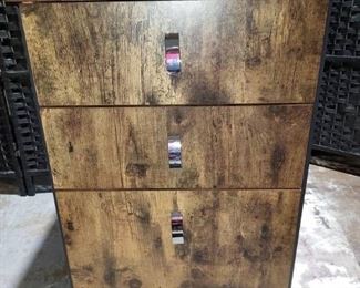 Nice Coaster Gunmetal and Nutmeg Filing Cabinet