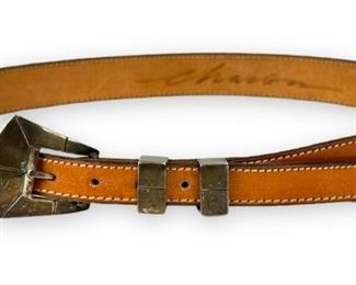 Ron Henry Sterling Silver & Leather Belt