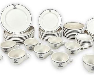 (48 pc) Vintage Hotel Lowry Dinnerware Set
