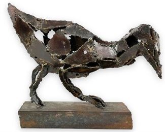 Silas Seandel Standing Kiwi Bird Metal Sculpture