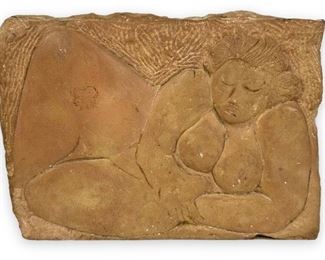 Figural Stone Sculpture In The Style Of F. Botero