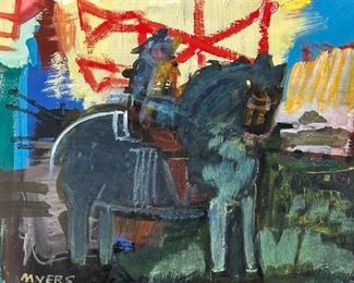 Malcolm Myers Mixed Media On Paper 1951