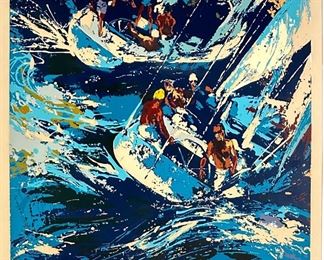 Leroy Neiman "Two Twelves" Sailing Serigraph