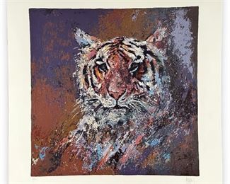 Mark King "Tiger" Hand Signed Serigraph