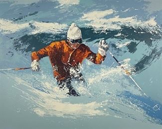 Mark King "Powder Skier" Serigraph