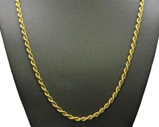 14K Gold Silk Rope 20" Necklace