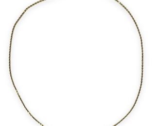 14K Gold Italian Rope 30" Necklace