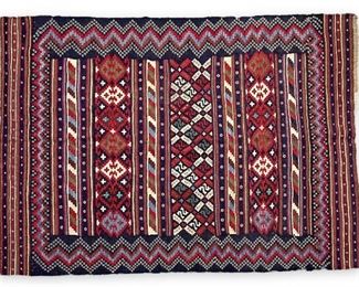 Vintage Tunisian Handmade 5' x 7" Rug