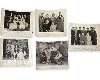 (5) Vintage Autographed Hollywood Cast Photos