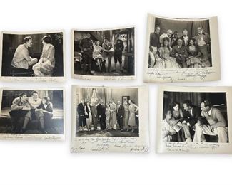 (6) Vintage Autographed Hollywood Cast Photos