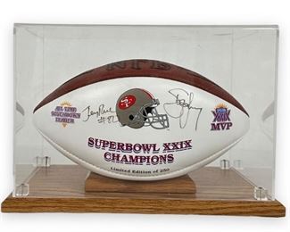 Steve Young & Jerry Rice Autographed Super Bowl