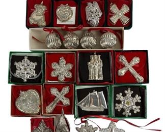 (20) Sterling Silver Christmas Ornaments