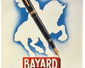 Vintage Bayard Pen Co Poster