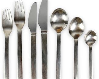 (28 pc) Georg Jensen Stainless Steel Flatware Set