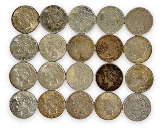 (20) Peace Dollars Various Years