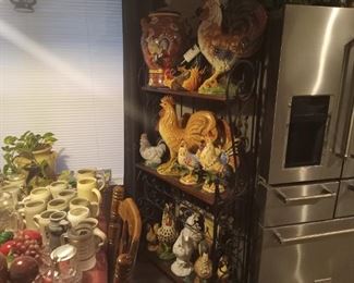 Loads of glass and porcelain roosters