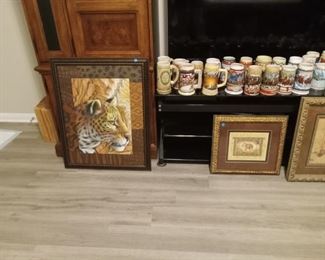 Cheetah/ leopard and elephant painting 