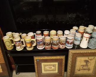 Budweiser, Coors and Miller lite steins