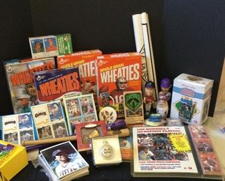 Various Vintage Collectible Sports Items