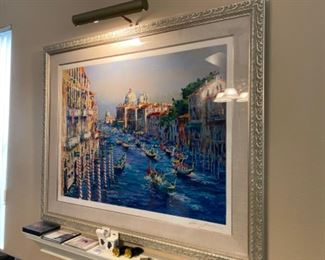 Serigraph. With finest framing.