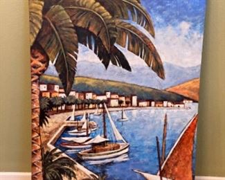 Wall print on canvas painting. Low price.