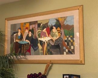 Tarkay serigraph 57” long. 