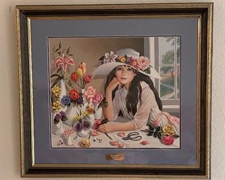 Floribunda by Pati Bannister 
no. 399/485, framed 31” x 27”