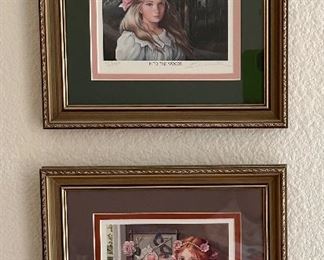 Into the Woods by Pati Bannister 
no. 750/1000, framed 10” x 9”
Keepsakes by Pati Bannister 
no. 574/1000, framed 10” x 9” on