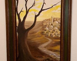 Framed wall art 
17” x 28”