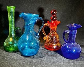 Blown glass pitchers