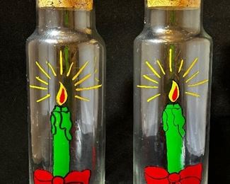 Christmas glass containers 