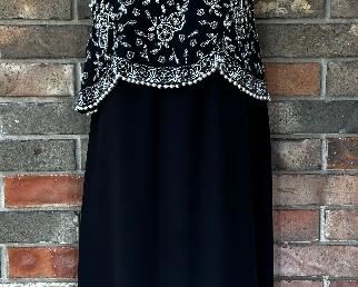 Silk beaded top, size L