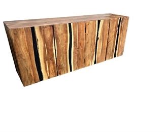 $1,200.00 USD Porter Designs Reclaimed Wood Credenza Console w/ Iron Detailing HOP104-410 ALL OFFERS CONSIDERED Description: This artison made solid mango wood sideboard features black iron legs and inserts to give the front contrast and artistic design. This unique technique creates a one of kind Northwest piece. With four doors and an inner shelf, this unit provides plenty of storage.
Dimensions: 35 x 18 x 70 in
Location: Local pick up Portland, Or.
Condition: Used for staging only and in very good condition. https://goodbyhello.com/products/copy-of-rustic-copper-iron-brown-mango-wood-backless-counter-stool-hop104-409?_pos=35&_sid=d366352bd&_ss=r