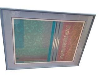 $750 USD S Clemons Marina I & Marina II Abstract Diptych Art Signed DB135-26 Description: A great vintage find. Intriguing modern design from the 1980's with a soft pastel palette. Signed S. Clemons and numbered 21/350 in his "Marina", the art is in excellent condition and very nicely matted and framed.
Dimensions: 41 x 32.2 Frame 31 x 23.5 Art
Condition: Excellent. Few little nicks in the frame but not anything that would affect the sale.
Location: Local pick up Portland, OR. Shipper suggestions available upon request. https://goodbyhello.com/products/copy-of-gold-framed-rectangular-mirror-db135-25?_pos=2&_sid=44fff3107&_ss=r