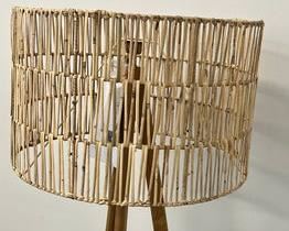 $125 USD Monaco Floor Lamp MTF153-9 Decsription: This floor lamp features a tripod silhouette with angled legs and a woven rattan shade for a mix of boho and coastal styles. It's made from solid wood with a natural finish, and the drum shade shows off a matching beige tone.
Dimensions: 16 in base x 56H Shade 21 in Diam.
Condition: New out of box.
Location: Local pick up Portland, OR. Shipper suggestions available upon request. Item is in a warehouse with easy bay door access. https://goodbyhello.com/products/copy-of-uttermost-demilune-mirror-top-gold-side-table-mtf161-8?_pos=1&_sid=ae19d08a3&_ss=r