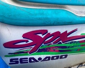 Two 1990s Sea Doo SPX Jet Skis