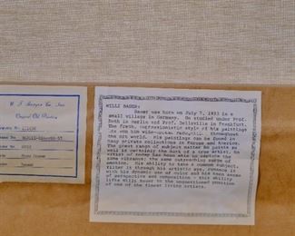 Willi Bauer 'Winter' Oil Painting (Germany, 1923 -) 34" x 46"