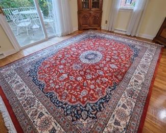 Indo Kashan Wool Rug 9' x 11'10"