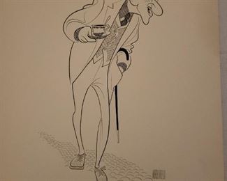 02 Al Hirschfeld Sketch Jimmy Durante