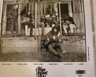 Allman Brother Band Photo Signed
