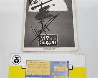 Autographed Playbill Miss Saigon