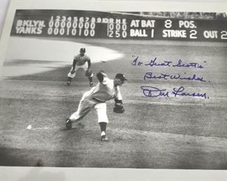 Don Larson 1956 New York Yankees World Series Autographed Photo
